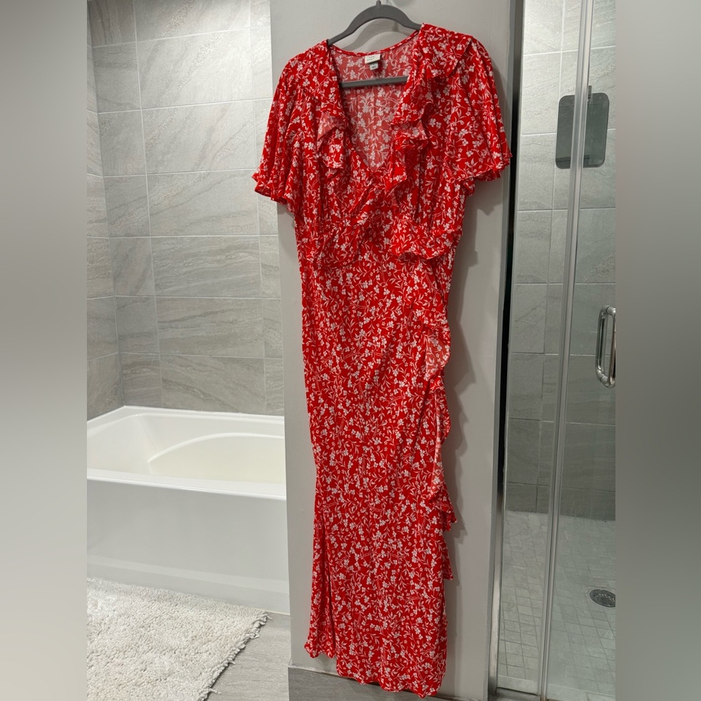 A New Day Ruffle Short Sleeve Maxi Dress